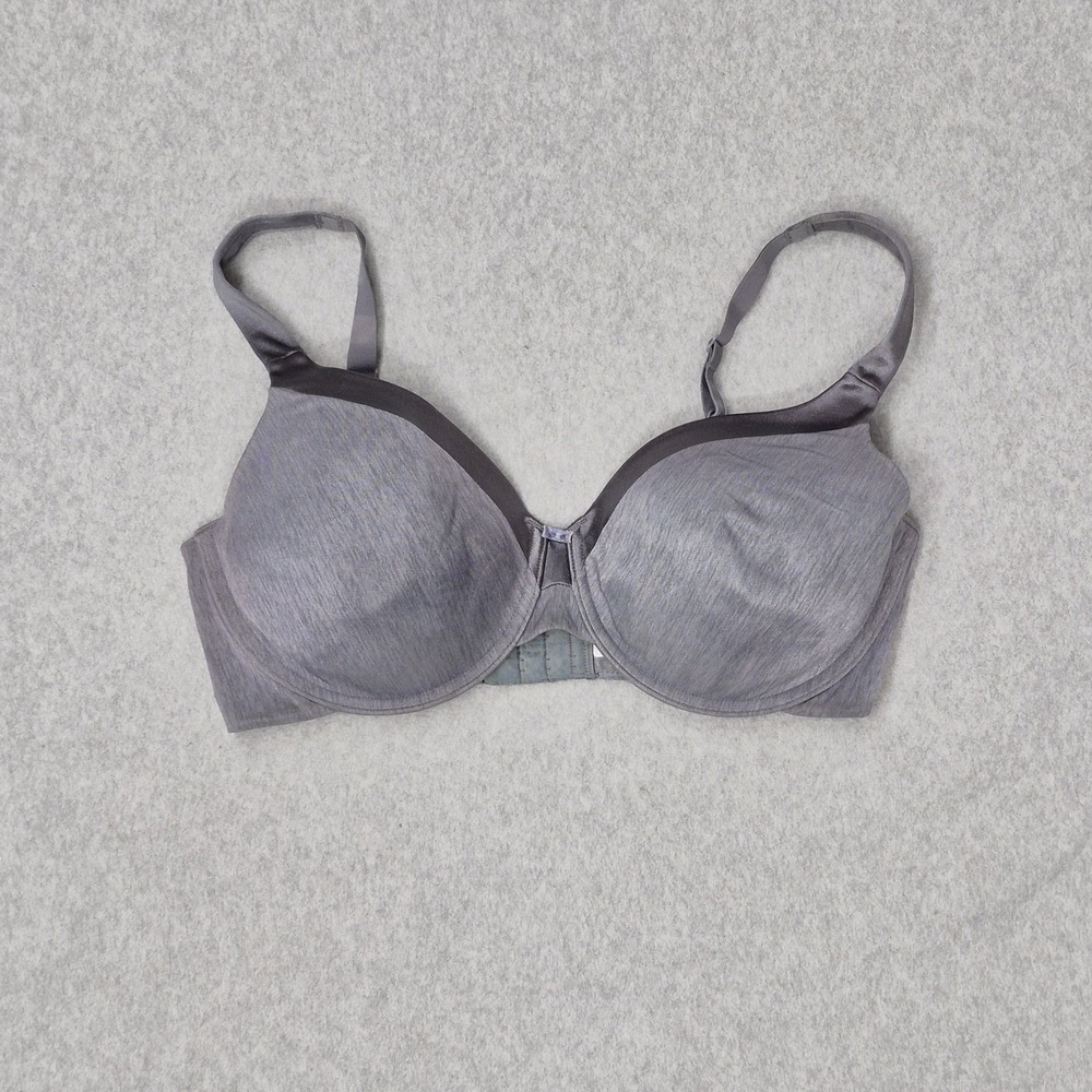 Vanity Fair Women Bra 36DD Gray‎ T Shirt Underwired Strap Adjustable